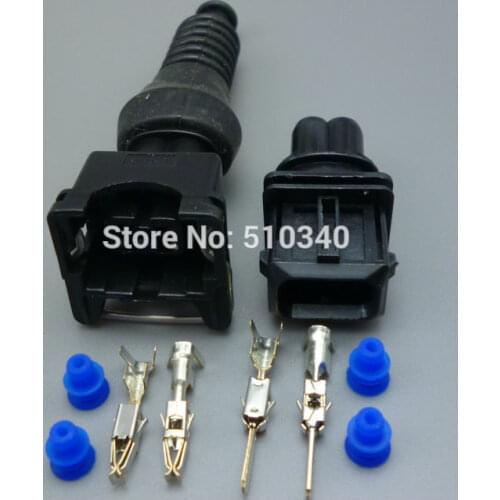 1set 2 pin New Waterpfoof Electric Car Connector Injector plug oil to gas, methanol conversion plug connector