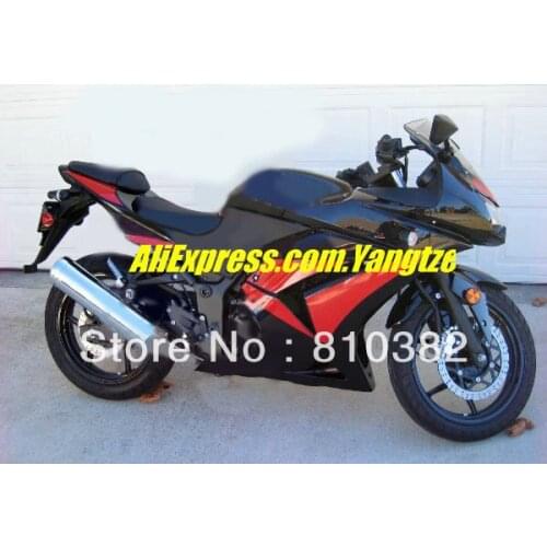 Red gloss black Fairing kit for KAWASAKI Ninja ZX250R 2008 2012 ZX 250R EX250 08 09 10 11 12 Injection mold Fairing set+gifts