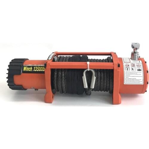 12v 13500lb Electric Winch Heavy Duty ATV Trailer high tensile nylon rope cable Remote Control Set Electric Winch