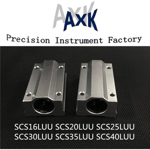 Linear Rail 2pcs Sc16luu Scs20luu Scs25luu Scs30luu Scs35luu Scs40luu For Linear Guide Ball Bearing Block Cnc Router Pillow