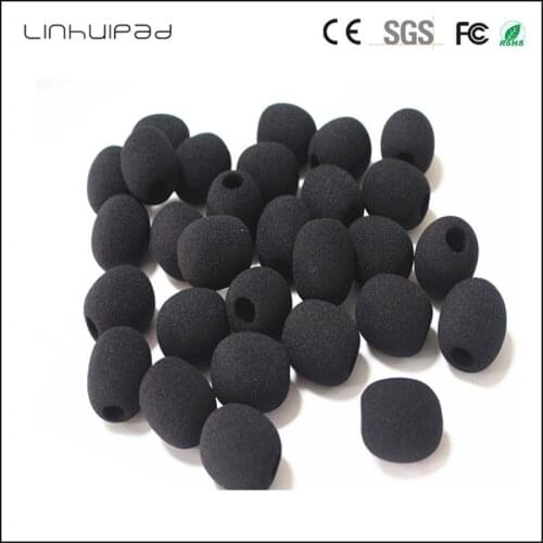 Linhuipad WS-0823 Foam Microphone Windscreen mic sponge cover 8mm inner diameter fit on most call center headset microphone