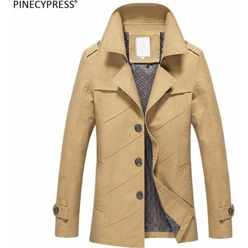 100% Cotton Men Jacket Spring Autumn Winter New Pattern Mens Coat Red Khaki Black Navy Blue Stripe Single Breasted Man Jackets