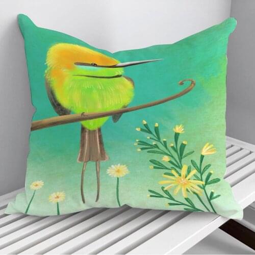 Bee eater Throw Pillows Cushion Cover On Sofa Home Decor 45*45cm 40*40cm Gift Pillowcase Cojines Dropshipping