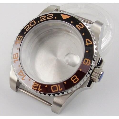 Fit NH35A NH36A ETA 2836 Miyota 8215 MOVEMENT 40mm Accessories Parts Sapphire Glass Ceramic Bezel Watch Case