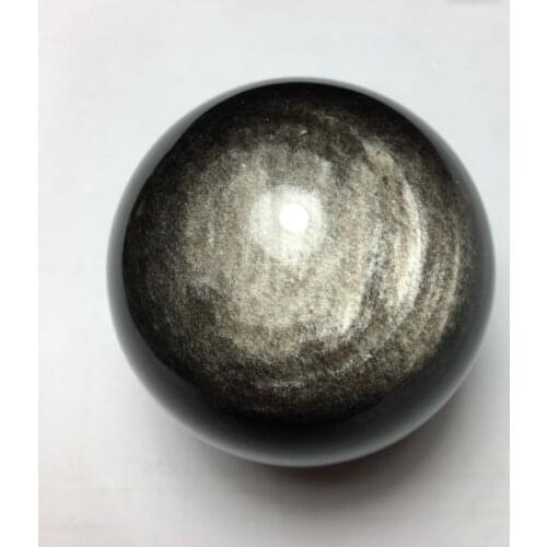 NATURAL CATS EYE OBSIDIAN QUARTZ CRYSTAL SPHERE BALL RARE