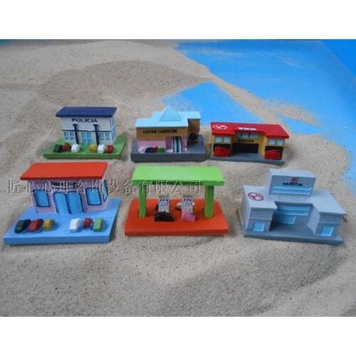 Mental sand sandbox game Sandplay psychological Public building hospital pharmacy 6pcs/set
