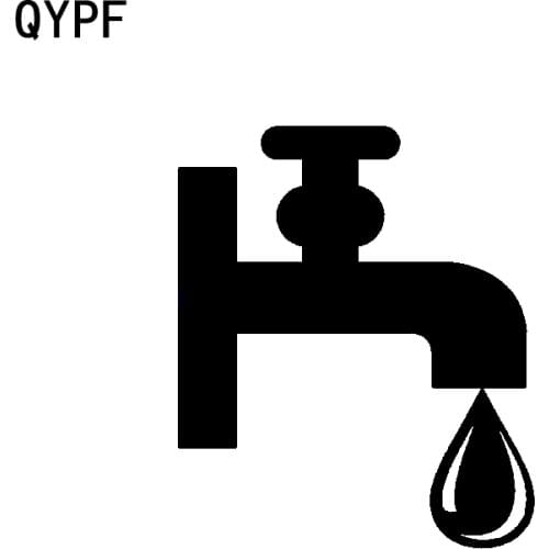 QYPF 10.7CM*12.7CM High-quality Plumber Faucet Black Silver Vinyl Car Styling Car Sticker Decal C15-3218