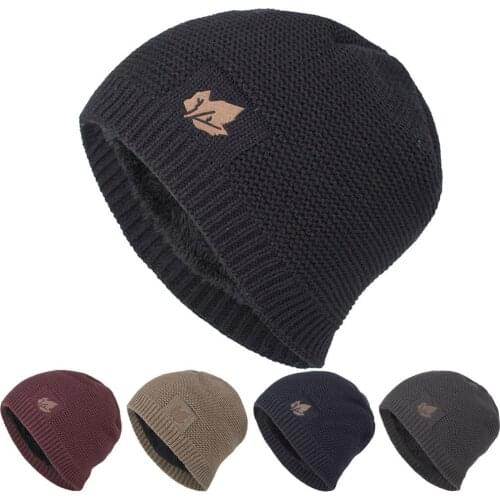 New Unisex Fleece Lined Beanie Hat Knit Wool Warm Winter Hat Thick Soft Stretch Hat For Men And Women Fashion Hats & Caps