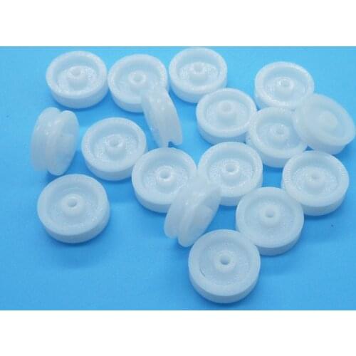 132A Pulleys Diameter 13mm Shaft Hole 2mm Belt Wheel 13-2A Plastic Belt Pulley Wheels DIY Toy Model Accessories 100pcs/lot