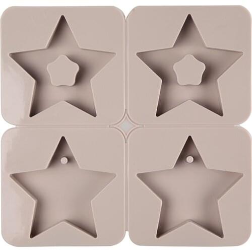 DIY Silicone Clay Aromatherapy Tablets Mold Star Shape Crafts Hanging Ornaments Wax Molds Flower Soap Mould Craft Accessories