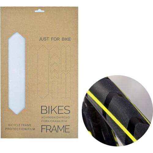 1 Set Transparent Bicycle Mountain Bike Frame Protection Film Anti-scratch Stickers Transparent Sticker