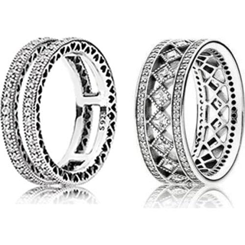 Pans 925 silver lasagne ladys ring