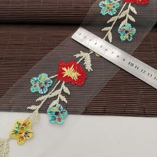 1 Yard Mesh Embroidery Lace Trim Ribbons Handmmade Sew On Clothing Dress Accessories DIY Decoration Supplies