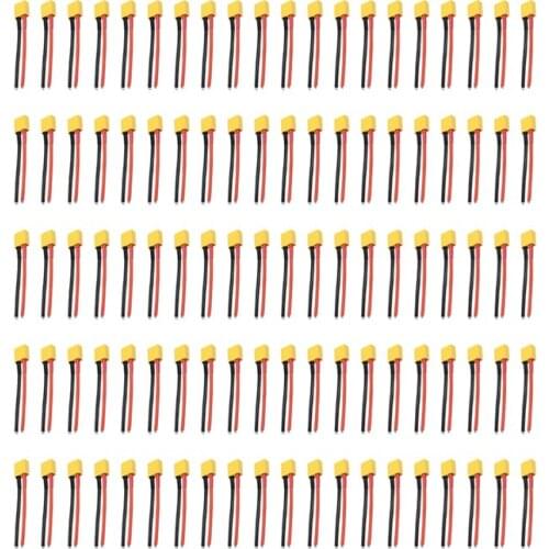 100PCS/lot RC Battery Cable T90 Head Welding Wire 10CM Male Female Connector Plug Cable for RC Racing Drone