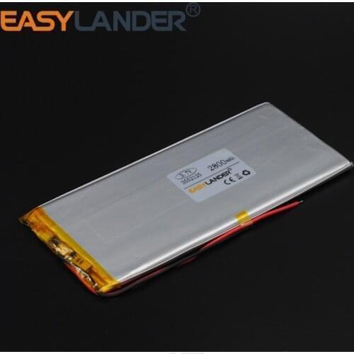 3.5x52x125mm 3.7V 2800mAh Rechargeable li-Polymer Li-ion Battery For Bluetooth Notebook Tablet PC electronics safety lamp3552125
