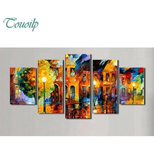 5pcs 5d diy diamond embroidery landscape painting diamond painting Cross Stitch full round drill Rhinestone mosaic decor