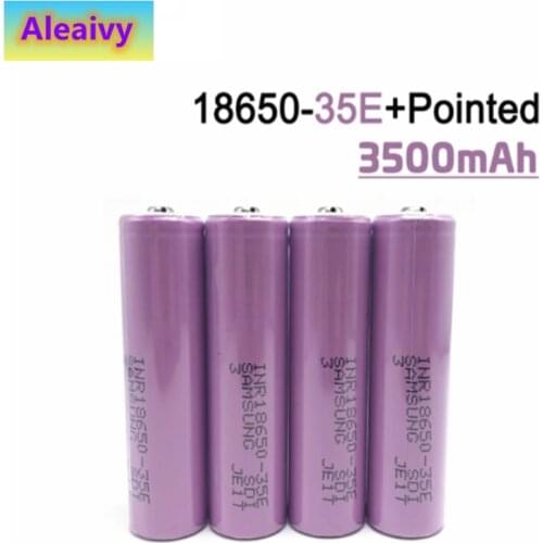 For 18650 3500 mAh 13A Discharge INR18650 35E INR18650-35E 18650 Battery Li-ion 3.7 V Rechargeable Battery Button Upper Battery