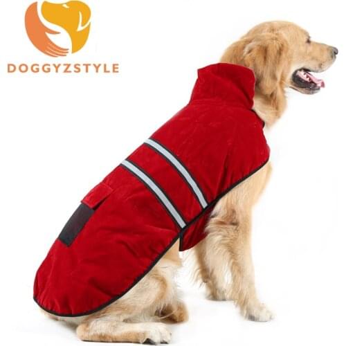 Large Dog Jacket Vest Suede Pet Dog Puppy Coat For Dogs Cat Dog Outdoor Coat Apparel Clothes With Safe Reflective