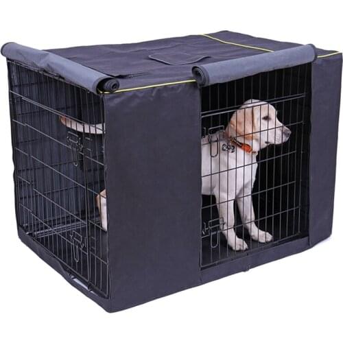 Dog Kennel Cover Waterproof Oxford Durable Dog Cage Cover Foldable Outdoor Washable Pet Kennel Crate Cover kennel Accessories