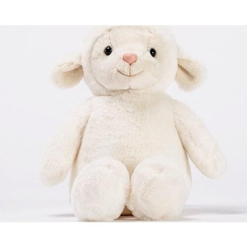 Child Kawaii Cute Pet Lamb Doll Cartoon Little Sheep 3D Cotton Padding Plush Toys Puppet Ornaments Decorate Kids Birthday Gifts