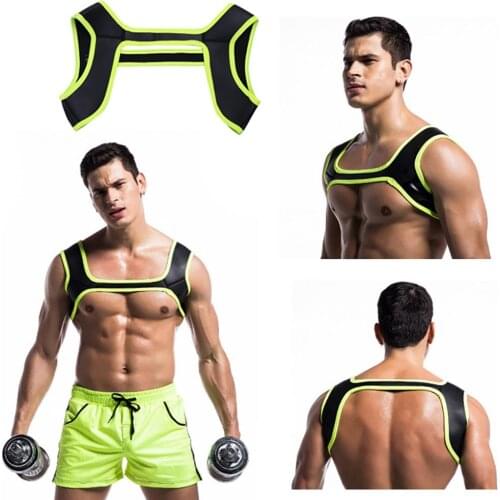 Mens Sport Support Fitness Train Exercises Shoulder Protectors Neoprene Harness