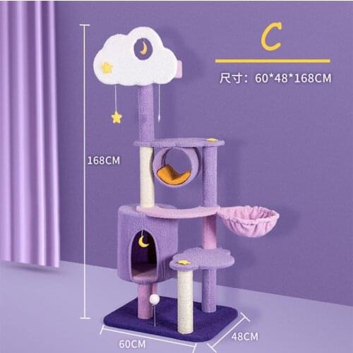 Sweet Pet Cat Tree Tower Condo House Scratcher Post Toy for Cat Kitten Cat Jumping Toy with Ladder Playing Tree Scratching Posts