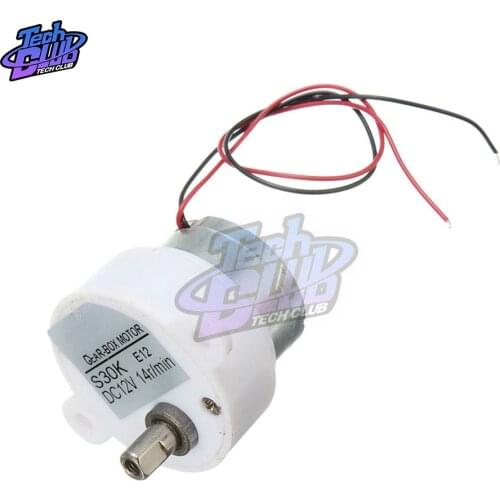 DC 12V Electric Brushless DC Motor High Torque 14RPM 2 Wires Gear Motor Geared Box S30K Reduction Motor Electronic Toys Fan