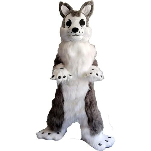 Husky Dog Wolf Mascot Costume Fox Halloween Christmas Party Fancy Dress Cosplay Furry Suits Game Fursuit Cartoon Dress Outfits