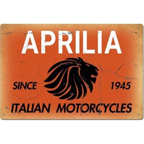 Italian Aprilia Motorcycles 1945 Vintage Retro Tin Sign Metal Decor Metal Sign Wall Sign Wall Decor Art Collection,Home Garage