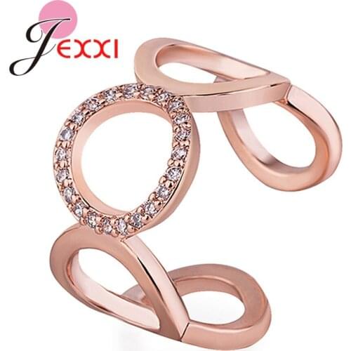 Multiple Colors Fashion 925 Sterling Silver Opening Rings For Women Girl New Fashion Jewelry Accessories Gifts Resizable