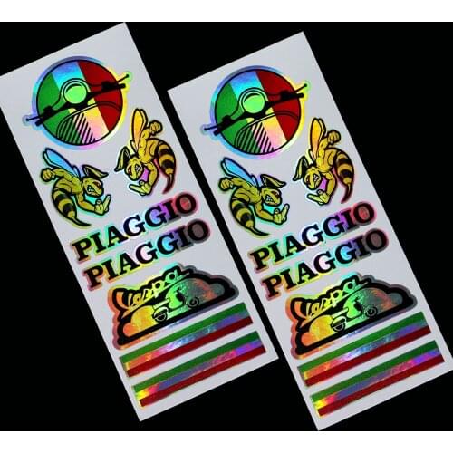 Laser Rainbow Decals For PIAGGIO VESPA GTS GTV LX LXV LT PX PRIMAVERA 50 125 150 200 250 300 300ie Decals Motorcycle Vinyl