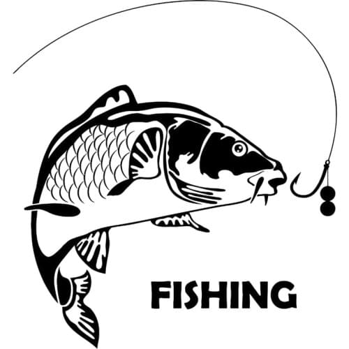 Fish Fishing Fashion Car Styling Motorcycle Stickers Decals Vinyl Waterproof Car Window Body Decorative Stickers Accessories
