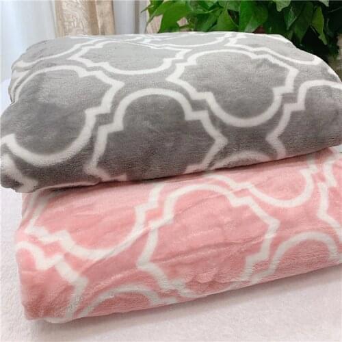 Soft Warm Printed Flannel Fleece Blanket Winter Sheet Bedspread Sofa Thin Mechanical Wash Flannel Blankets