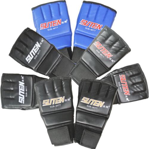 Open Fingers Sanda Sparring MMA Muay Thai Gloves Boxing Taekwondo Karate Martial Arts Mitts Punching Gear Equipment DEO