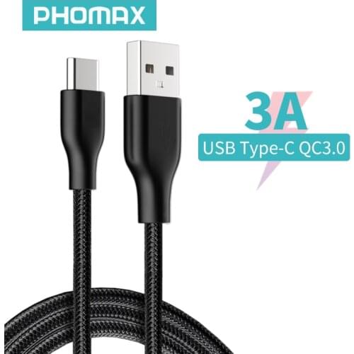 PHOMAX Type C Cable Fast USB Charging Cable 3A USB-C Data Line for Samsung Huawei Xiaomi 0.25m/1m/2m Mobile Phone Charge Cord
