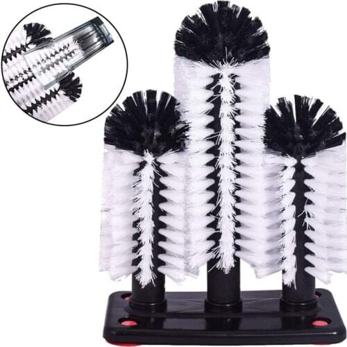 Water Bottle Cleaning Brush Glass Cup Washer with Suction Base Bristle Brush forLong Leg Cup, Kitchen Sink Home Tools