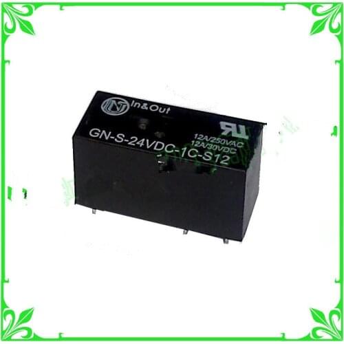 High-power relay, for welding machine circuit GN-S-24VDC-1C-S12 In&Out relay 12A/250VAC 30VDC