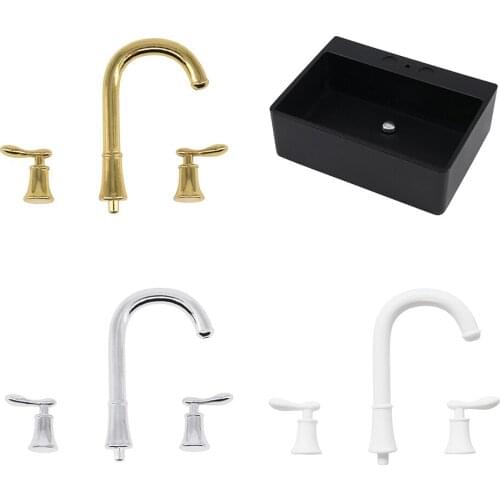 1/6 Wash Basin / Water Faucet Water Tap Dollhouse Kitchen Ornament Accs