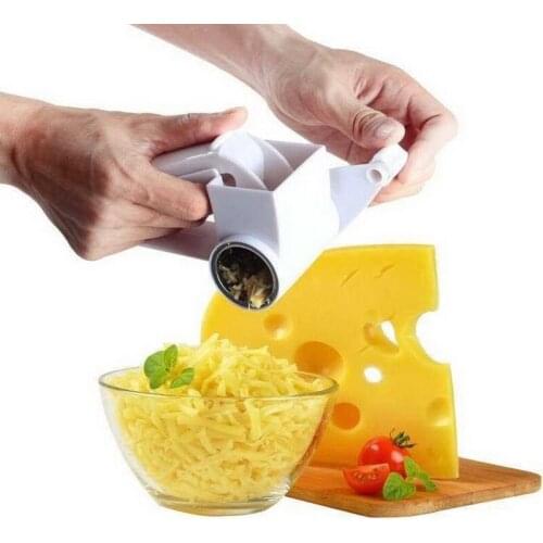 1pcs ABS Plastic Hand-Cranked Cheese Grater Rotary Ginger Slicer Grater Cutter for Chocolate with Stainless Steel Drum