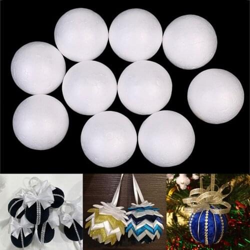 10/50/100PCS Christmas Foam Ball Modelling Polystyrene Styrofoam Christmas Balls Party Decoration Supplies