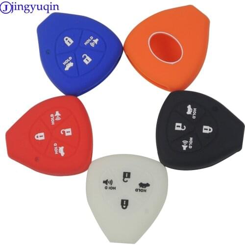 10pcs 4Buttons Silicone Car Key Cover Case For Toyota Corolla Hilux Vitz Rav4 Aqua Camry Highlander Land Cruise Key Car-styling
