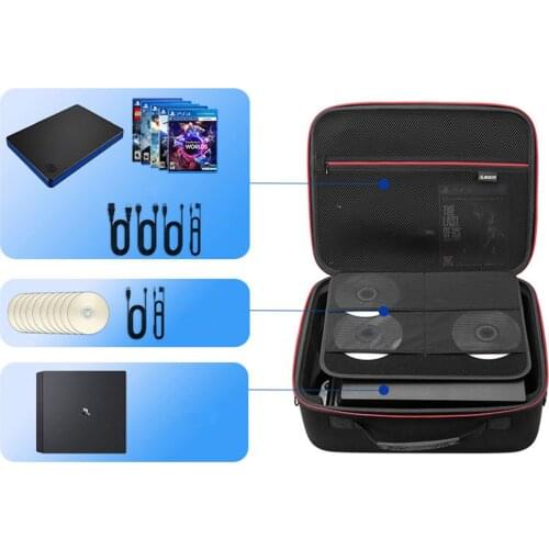 2019 Newest EVA Hard Travel Storage Carry Case Protective Controller Bag for PS4 Pro System Console and Accessories