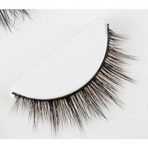 3 Pairs Transparent False Eyelashes Messy Cross Thick Natural Fake Eye Lashes Makeup Bigeye short False Eye Lashes free shipping