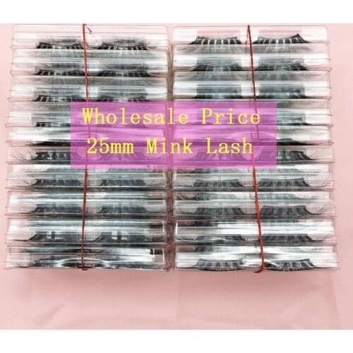 30 Pairs Wholesale Price Makeup False Eyelashes 25mm Mink Lashes Beauty 5D Mink Eyelash Extension Full Strip 3D Mink Lashes