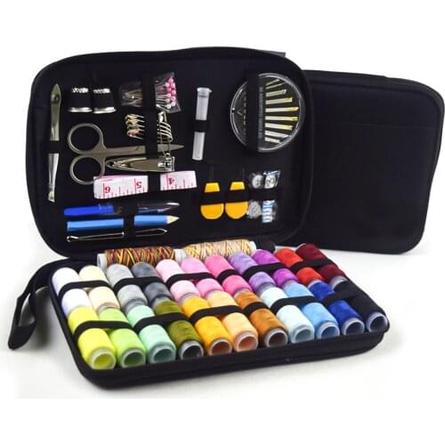 97 Piece Portable Sewing Kit Thread Scissor Tape Pins Thimble Needle Set for Travel Home Needlework combination