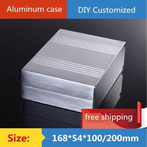 KYYSLB 168*54*100mm Mini Aluminum Amplifier Chassis Instrument Tube Amplifier AMP Enclosure Case DIY box