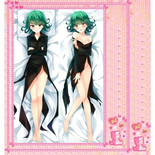 Anime Cartoon One-Punch Man Peachy Poly Microfabric Double Bolster Hugging Pillow Case Cover Pillowcase Peach Skin 2 Way 61001
