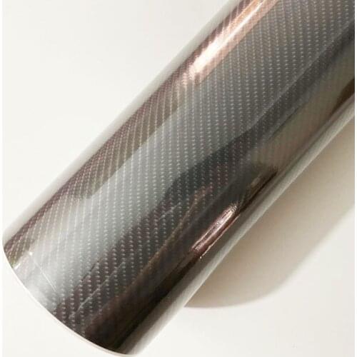 Car Styling high glossy 6D Grey carbon fiber vinyl film carbon fiber car wrap sheet Roll film tool Car sticker Decal
