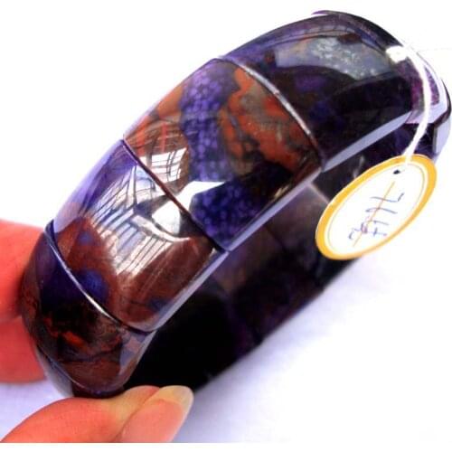 Free Shipping Natural Sugilite Arc-Shape 15*20mm~19*20mm Beads Bracelet Women Jewelry Accessories Weddings Parties Birthday Gift