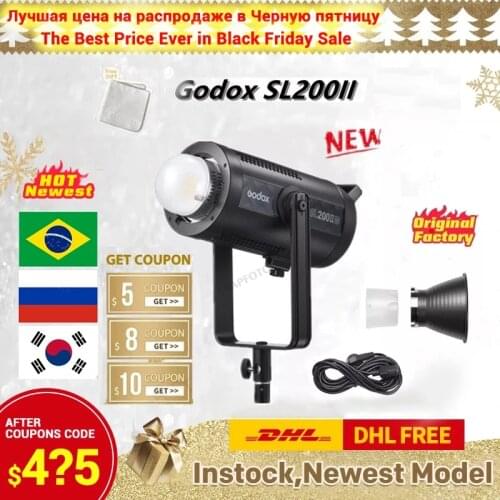 Newest Godox SL200II Bi Bi-Color LED Video Light (2500-6500K, 200W) for tiktok youtube live photography studio PK Aputure